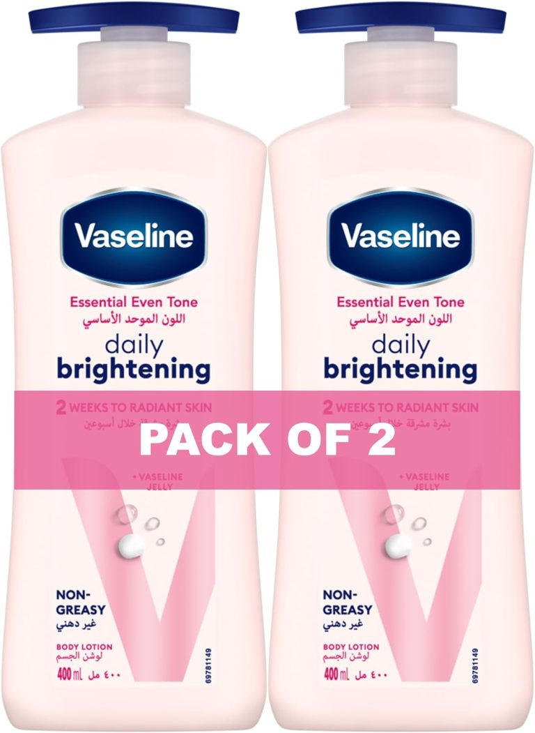 Vaseline Even Tone Body Lotion Daily Brightening, 2 x 400ml