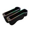 Car Seat Gap Filler Cup Holder 7 Colours Changing LED Car Crevice Storage Organizer Box With 2Usb Charger Car Accessories