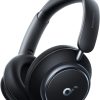Soundcore by Anker Space Q45 Adaptive Noise Cancelling Headphones, Ultra Long 50H Playtime, App Control, Hi-Res Sound with Details, Bluetooth 5.3, Ideal for Traveling Black, A3040011, A3040, Medium