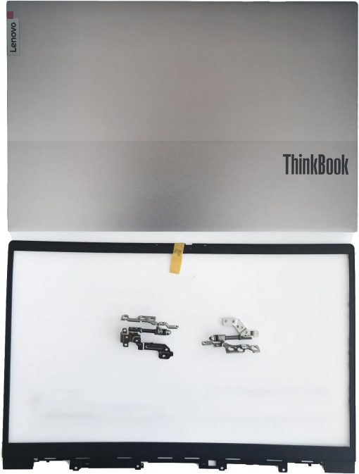 wzqrps Replacement Laptop LCD Cover Back Rear Top Lid Front Bezel with Hinges for Lenovo ThinkBook 15 G2 ITL/are 15 G3 ACL/ITL 5CB1B34808 5CB1B34809 5B30S18986 5CB1B34807 5H50S28995 AP2XE000B30