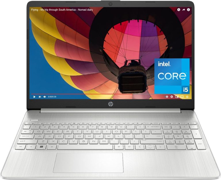 HP 15.6 inch Laptop, FHD Display, 12th Gen Intel Core i5, 16 GB RAM, 512 GB SSD, Intel Iris Xe Graphics, Windows 11 Home, 15-dy5399nr (2023)