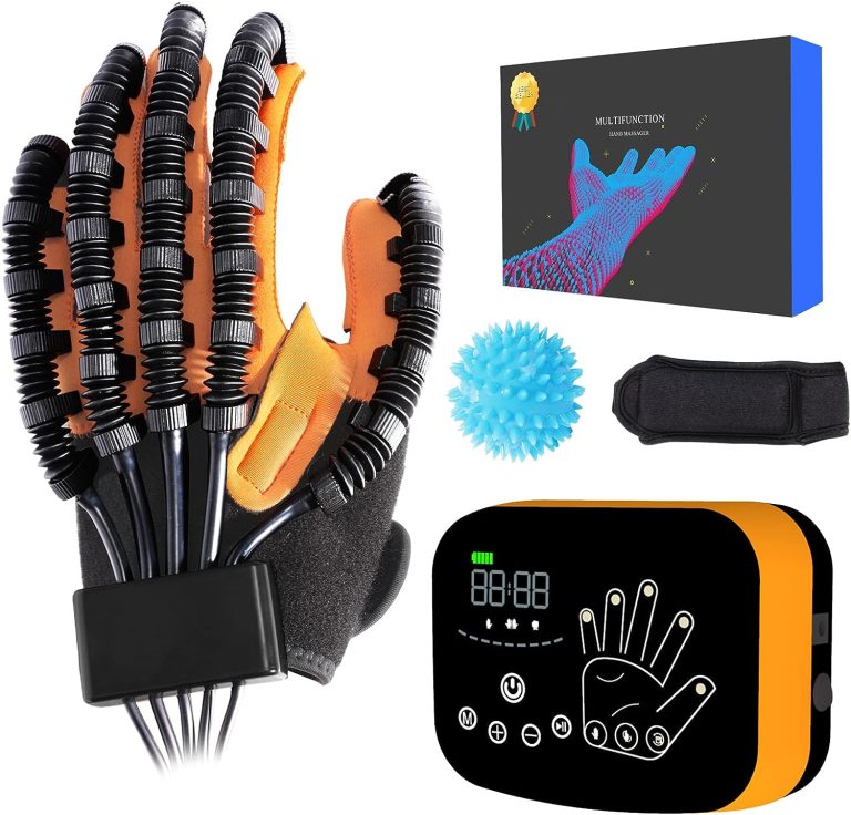 Upgraded Robot Rehabilitation Gloves, Hand Strengthening Equipment for Stroke Patients, Automatic Gloves for Cerebral Palsy Hemiplegia Finger Rehab, Electric Hand Exercisers, Robotic Gloves.