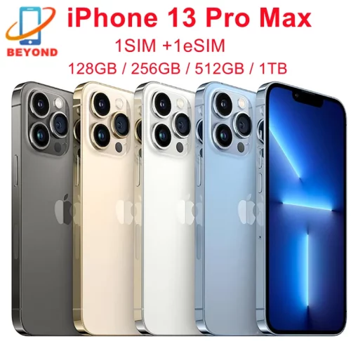 Apple iPhone 13 Pro Max 128GB 256GB 512GB 1TB ROM Genuine OLED A15 IOS Face ID NFC 98% New Original Unlocked 5G Cell Phone