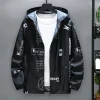 Men Jacket Hooded Zipper Closure Anti-UV Casual Jacket Breathable Windproof Elastic Cuff Jacket Coat For Daily Life