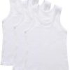 Boys white 100% Cotton Undershirt for school uniform underwear vest, Tshirt, Boxer, Breif (pack of 3)