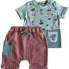Baby Boy Clothes Outfit Toddler Short Sleeve Shirt Pocket Shorts Set 2PCS