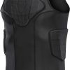 TUOY Men's Padded Quick Dry Vest with 4 Protective Shield Pad for Chest Ribs Back Protect Black