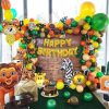 Jungle Safari Theme Party Supplies, Balloon Garland Arch Kit, Tropical Party Decorations, the King of the Jungle Lion Party Supplies for Kids Boys Girls Birthday Baby Shower Decor, Kids Birthday Party