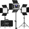 GVM - 800D-RGB LED Studio 3-Video Light Kit