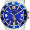 U.S. Polo Assn. Men's Quartz Watch, Analog Display and Gold Plated Strap USC80514