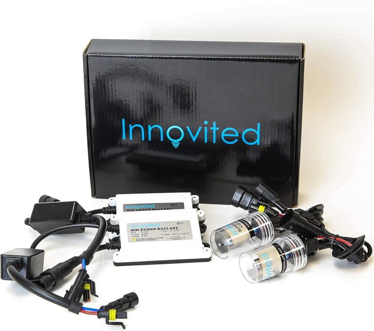 Innovited 55W AC HID bundle with (1 Pair) Slim Ballast and (1 Pair) Xenon bulb H1 6000K (Diamond White)