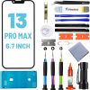 Tpyag for iPhone 13 Pro Max Screen Replacement, Glass Replacement for iPhone 13 Pro Max 6.7 inch, Screen Repair Kit with Waterproof Adhesive(NO OLED & Touch Digitizer)