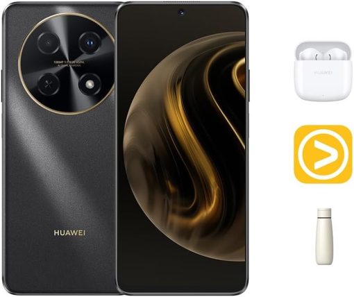 HUAWEI nova 12i Smart Phone, 6.7" AOD Display, 40W Turbo SuperCharge, 5000mAh battery, 108MP High-Res Photography, 8GB+256GB, EMUI 14, Black + FreeBuds SE2 + 6months VIU + HUAWEI Care + Bottle