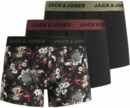 Jack & Jones Mens Jacflower Micro Fiber 3 Pack Boxer Shorts