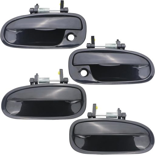 Osompar Exterior Door Handle Front Rear Left Right Side 4PCS Compatible with 1996-2000 Honda Civic Replaces 72180S00004 72140S00004 72680S04003 72640S04003