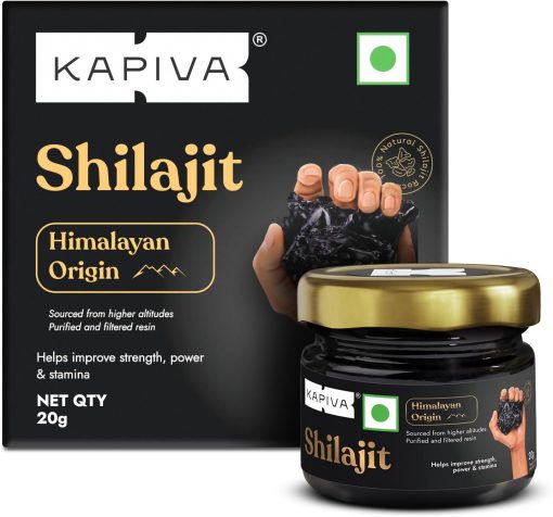 Kapiva Himalayan Shilajit/Shilajeet Resin 20g - Performance Booster for Endurance and Stamina - with Lab Report