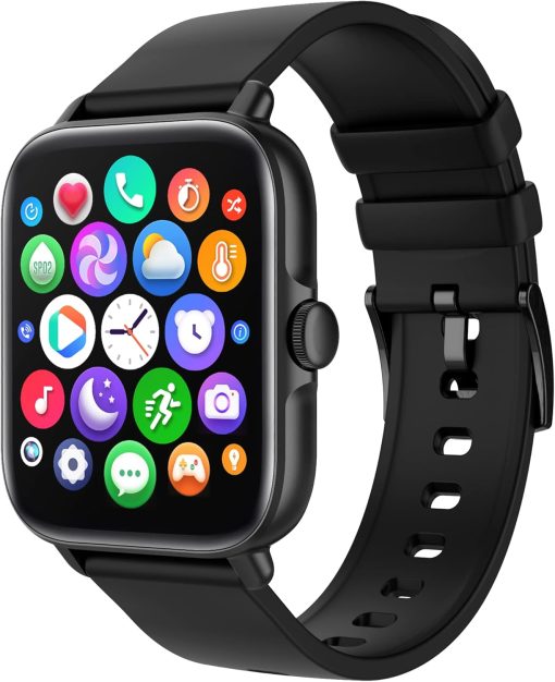 Smart Watch(Call Receive/Dial), Fitness Watch 28 Sport Modes, 1.7'' Smart Watches for Women Men with AI Voice Control Call/Text/Heart Rate/Sleep Monitor, Phone Smartwatch for Android iOS Phones