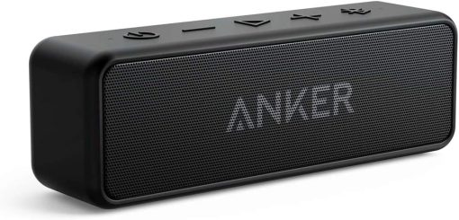 Anker Soundcore 2 Portable Bluetooth Speaker with Superior Stereo Sound, BassUp Technology, 12-Watts, IPX5 Water-Resistant Shower Speaker, 24-Hour Playtime, Wireless Speaker for Home,Outdoors,Travel