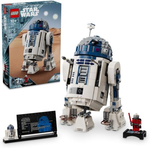 LEGO Star Wars R2-D2 Model Set, Buildable Toy Droid Figure for 10 Plus Year Old Kids, Boys & Girls, with 25th Anniversary Darth Malek Minifigure and Decoration Plaque, Memorabilia Gift Idea 75379