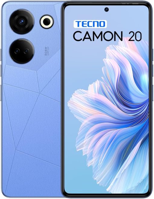 TECNO Camon 20 (Serenity Blue, 8GB RAM,256GB Storage)|16GB Expandable RAM | 64MP RGBW Rear Camera|6.67 FHD+ Big AMOLED with in-Display Fingerprint Sensor