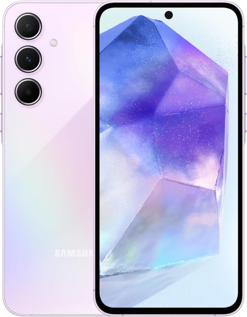 Samsung Galaxy A55 5G, 128GB Storage, 8GB RAM, Android Smartphone, Awesome Lilac (UAE Version)