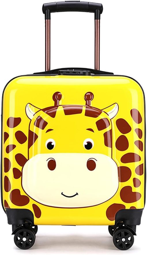 PYHLHY Kids Roller Duffle Bag Travel Quiet Spinner Wheel Luggage 18 Inch Travel and School Roller Case (Yellow)