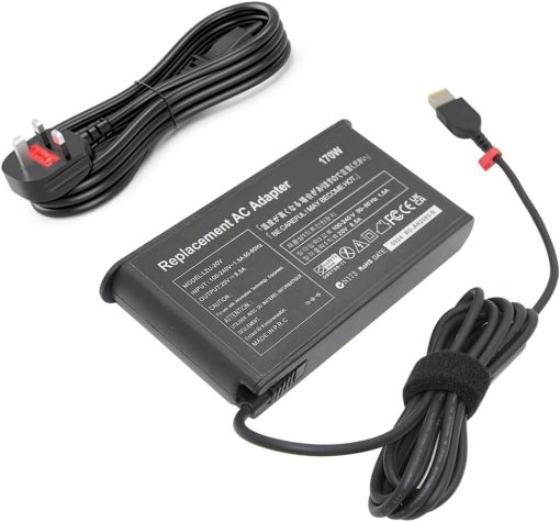 Replacement for Lenov.o 170W Charger 20V 8.5A USB AC Adapter For ThinkPad W540 W541 Ideapad Y720-15IKB T440s T450 T450s T550 X240s with UK Plug Cable,