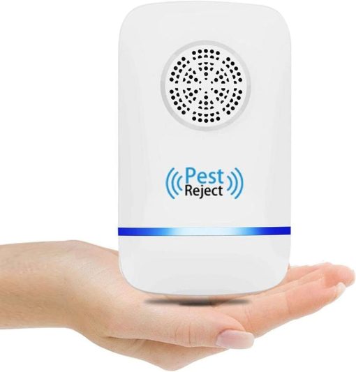 HIQUAY Ultrasonic Insect Repellent, Indoor Fly Repellent Plug-In, Pest Control for Ants, Bed Bugs, Cockroaches, Flies, Mosquitoes, Non-toxic, Human, Pet Safe, for Home, Kitchen, Office, Garage, Hotel