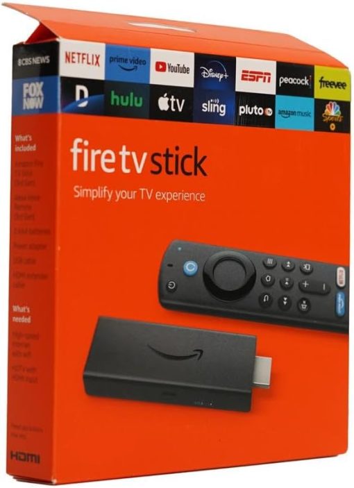 Fiire TV Stick, HD, sharp picture quality, fast streaming, free & live TV, Alexa Voice Remote with TV controls