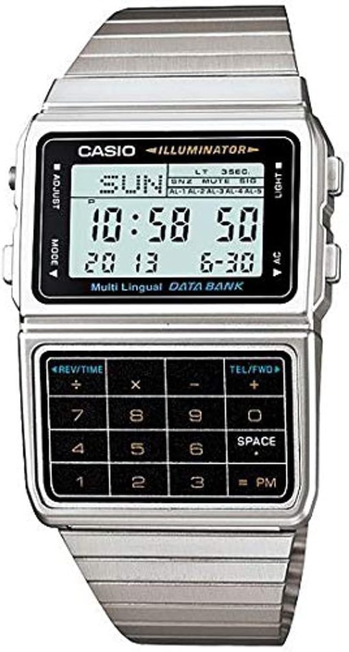 Casio Data Bank Digital Dial Stainless Steel Band Watch For Unisex - DBC-611-1DF