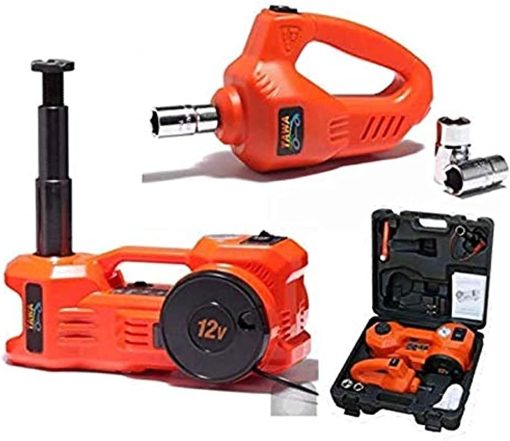 Toby's 5T 3 IN 1 JACK 360¡ã Light Electric Car Jack 5 Ton Hydraulic Floor Jack with Built-in Tire Inflator Pump & LED Light - 2-Way Power Supply