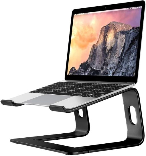 Go-Go Laptop Stand, Ergonomic Aluminum Laptop Computer Stand, Detachable Laptop Riser Notebook Holder Stand Compatible with MacBook Air Pro, Dell XPS, HP, Lenovo More 10-15.6” Laptops