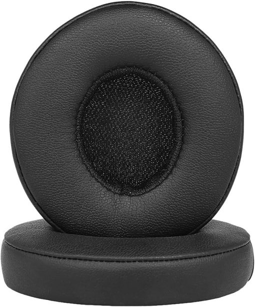 2Pcs Replacement Earpads Ear Pad Cushion for Beats Solo 2/3 On Ear Wireless Headphones Black