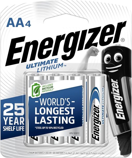 Energizer Ultimate Lithium AA Batteries Pack of 4