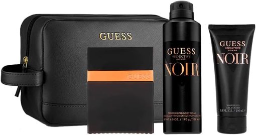 Guess Seductive Noir Giftset for Men EDT 100ML+ Deo Spray 226ML + SG 100ML + Pouch