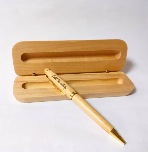 Personalised Wooden Pen and Case IMP 052 with Your Name Engraving