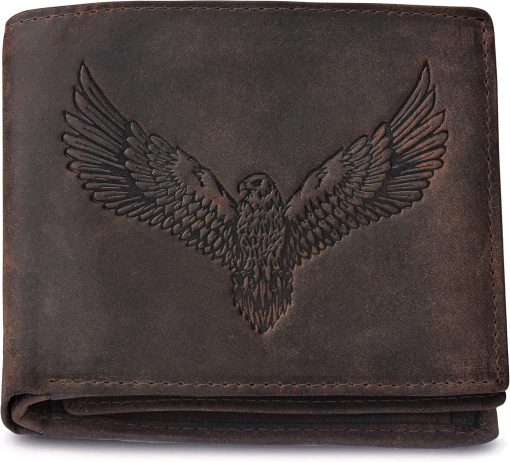 Urban Forest Zeus Vintage Brown Leather Bi-Fold Wallet for Men, 6 Card Slot