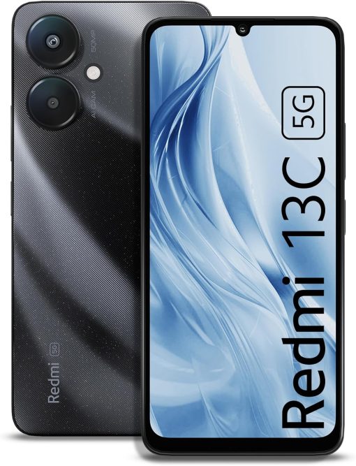 Redmi 13C 5G (Starlight Black, 256GB) - 8GB RAM, Dual SIM, 5000mAh Battery, FHD+ Display, 50MP Camera, Fast Charging, Android Smartphone