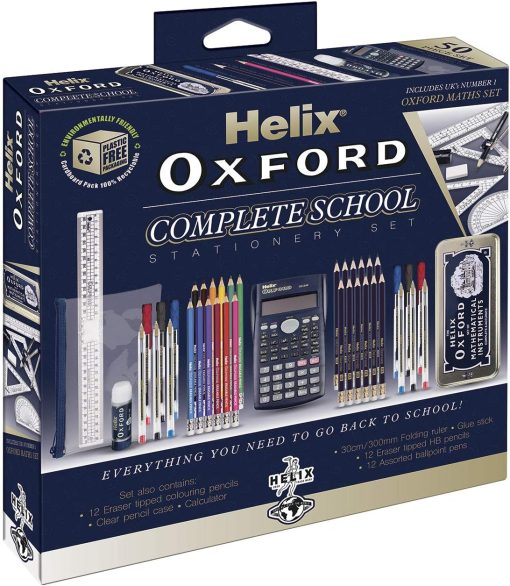 Helix Oxford Complete Back to School Stationery Set, Oxford Blue, 899784